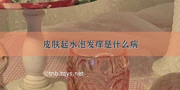 皮肤起水泡发痒是什么病