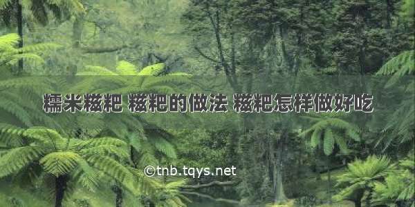 糯米糍粑 糍粑的做法 糍粑怎样做好吃