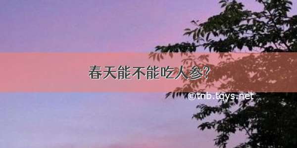 春天能不能吃人参?