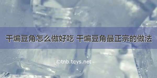 干煸豆角怎么做好吃 干煸豆角最正宗的做法