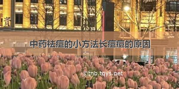 中药祛痘的小方法长痘痘的原因