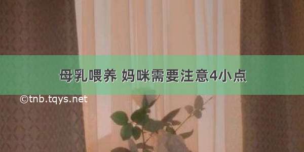 母乳喂养 妈咪需要注意4小点