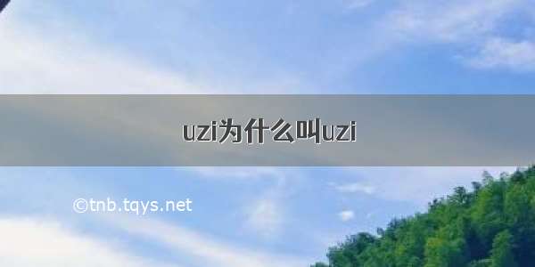 uzi为什么叫uzi