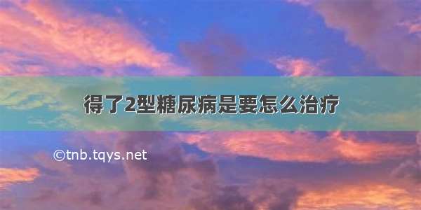 得了2型糖尿病是要怎么治疗