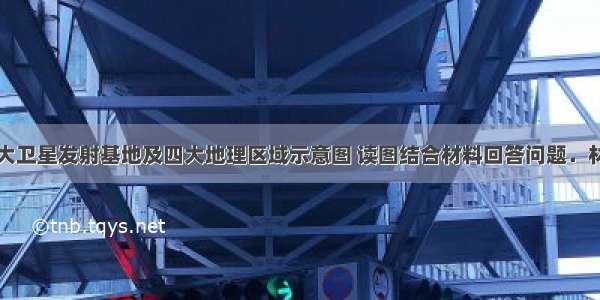 图是我国四大卫星发射基地及四大地理区域示意图 读图结合材料回答问题．材料：?地点?