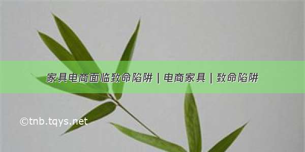 家具电商面临致命陷阱 | 电商家具 | 致命陷阱