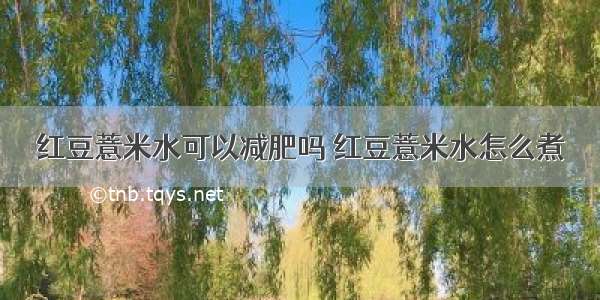 红豆薏米水可以减肥吗 红豆薏米水怎么煮