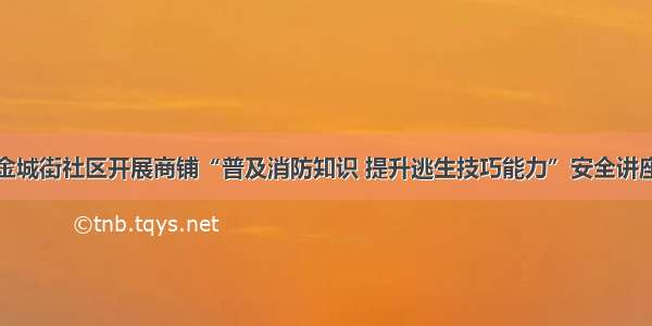 金城街社区开展商铺“普及消防知识 提升逃生技巧能力”安全讲座