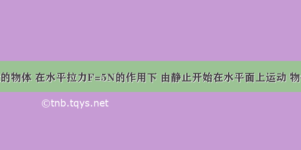 质量为2kg的物体 在水平拉力F=5N的作用下 由静止开始在水平面上运动 物体与水平面