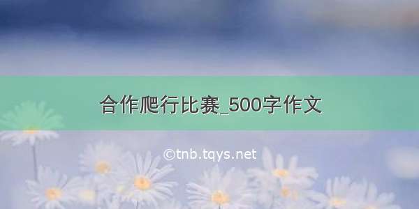 合作爬行比赛_500字作文