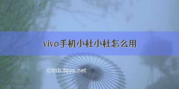 vivo手机小杜小杜怎么用