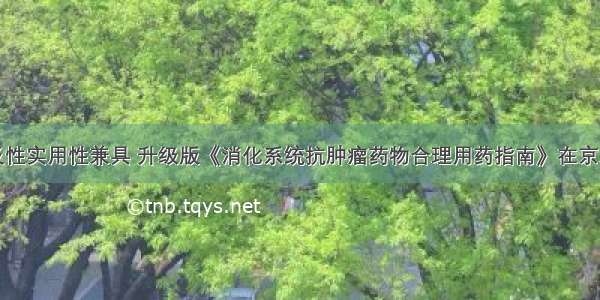 可及性实用性兼具 升级版《消化系统抗肿瘤药物合理用药指南》在京发布