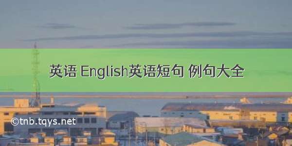 英语 English英语短句 例句大全