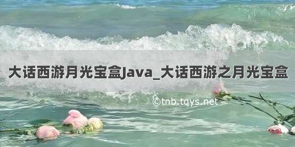 大话西游月光宝盒Java_大话西游之月光宝盒