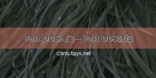 Fast DDS入门一 Fast DDS介绍