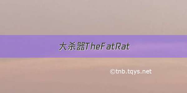 大杀器TheFatRat