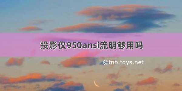 投影仪950ansi流明够用吗