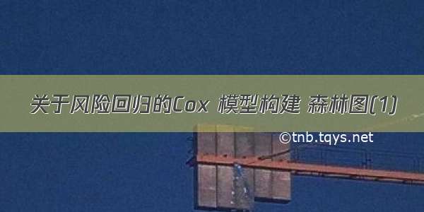 关于风险回归的Cox 模型构建 森林图(1)