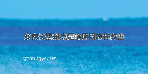 多肉长黑斑点是啥原因怎样改善