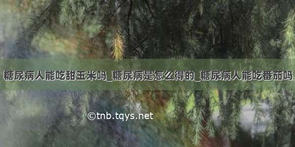 糖尿病人能吃甜玉米吗_糖尿病是怎么得的_糖尿病人能吃番茄吗