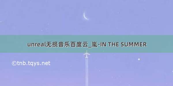 unreal无损音乐百度云_嵐-IN THE SUMMER