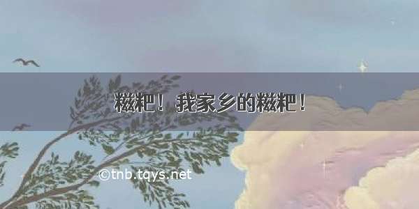 糍粑！我家乡的糍粑！