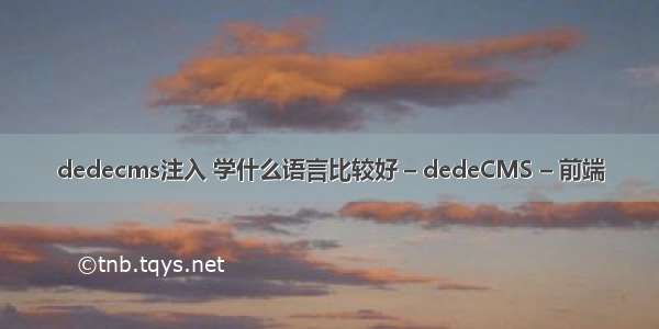 dedecms注入 学什么语言比较好 – dedeCMS – 前端