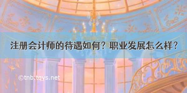 注册会计师的待遇如何？职业发展怎么样？