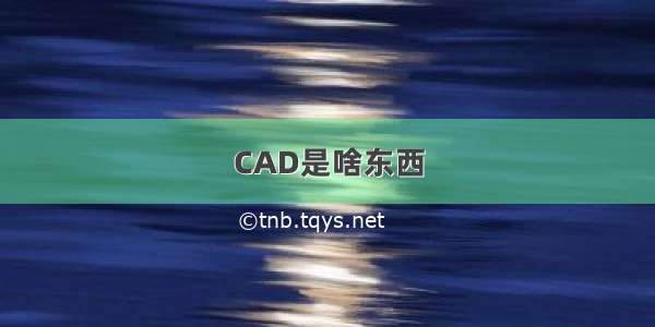 CAD是啥东西