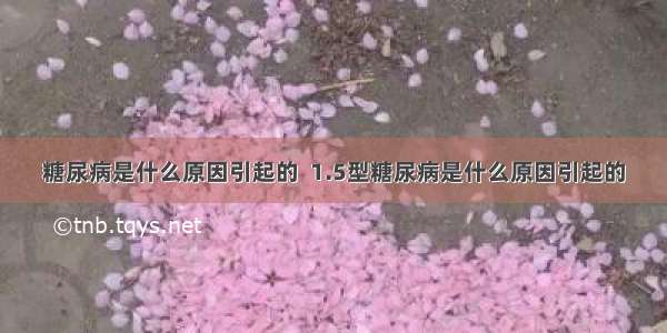 糖尿病是什么原因引起的  1.5型糖尿病是什么原因引起的