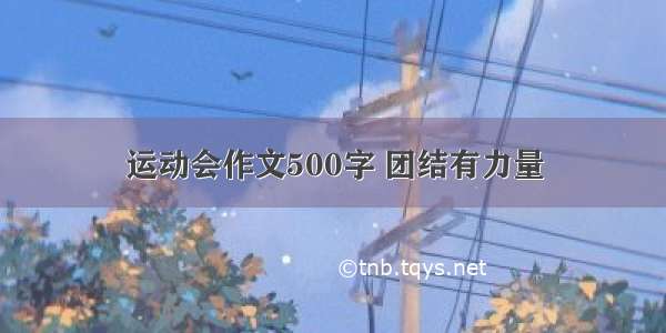 运动会作文500字 团结有力量