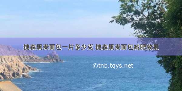 捷森黑麦面包一片多少克 捷森黑麦面包减肥效果