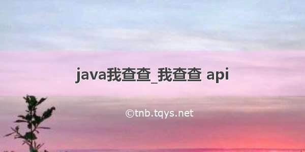 java我查查_我查查 api