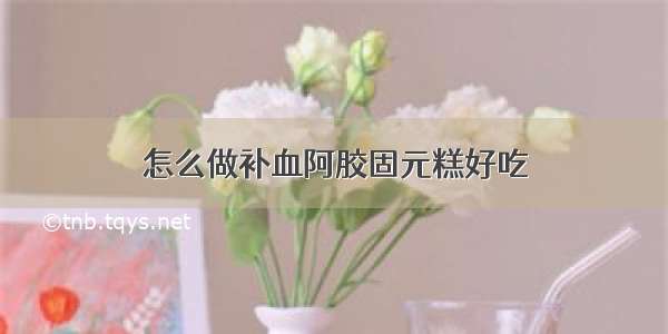 怎么做补血阿胶固元糕好吃