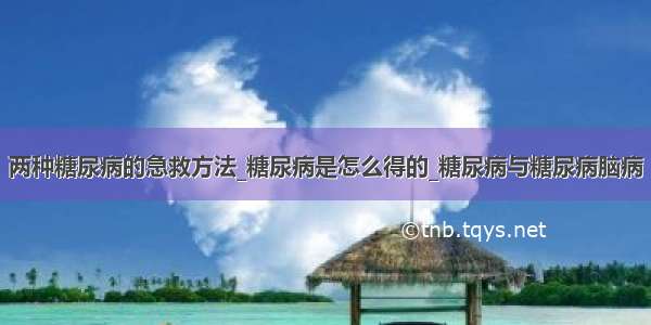 两种糖尿病的急救方法_糖尿病是怎么得的_糖尿病与糖尿病脑病