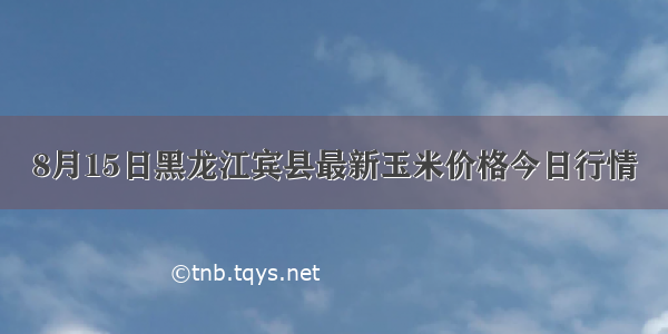 8月15日黑龙江宾县最新玉米价格今日行情