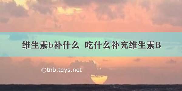 维生素b补什么  吃什么补充维生素B