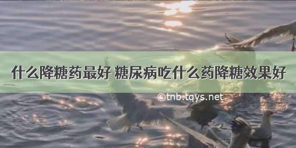 什么降糖药最好 糖尿病吃什么药降糖效果好