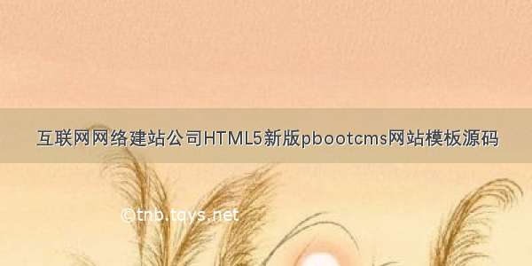 互联网网络建站公司HTML5新版pbootcms网站模板源码