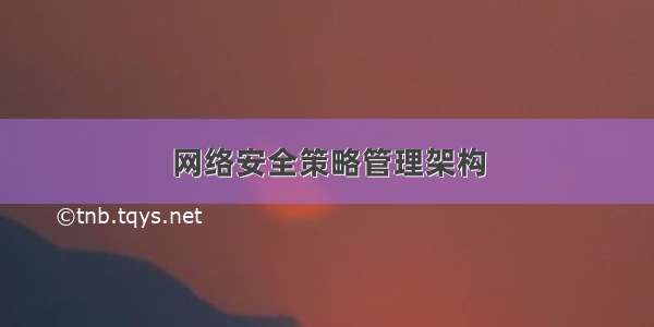 网络安全策略管理架构