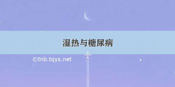 湿热与糖尿病