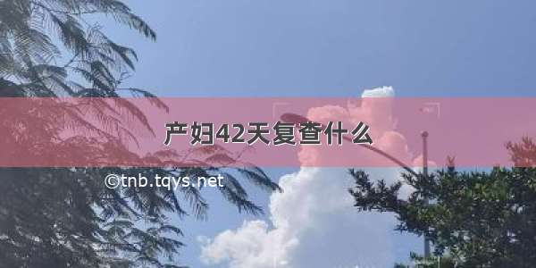 产妇42天复查什么