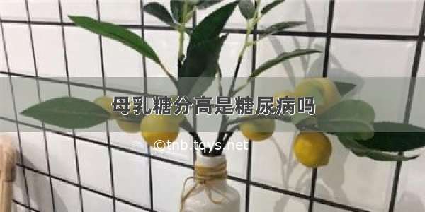 母乳糖分高是糖尿病吗