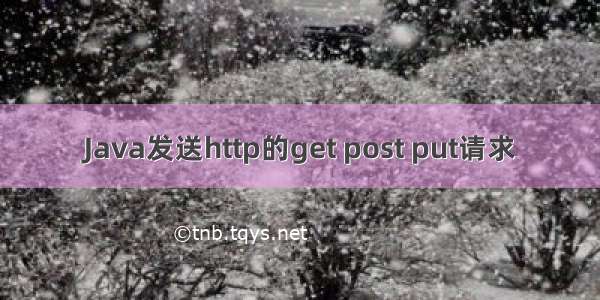 Java发送http的get post put请求