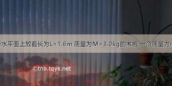 如图所示 光滑水平面上放着长为L=1.6m 质量为M=3.0kg的木板 一个质量为m=1.0kg的小