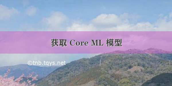 获取 Core ML 模型