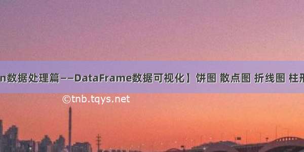 【Python数据处理篇——DataFrame数据可视化】饼图 散点图 折线图 柱形图 直方图