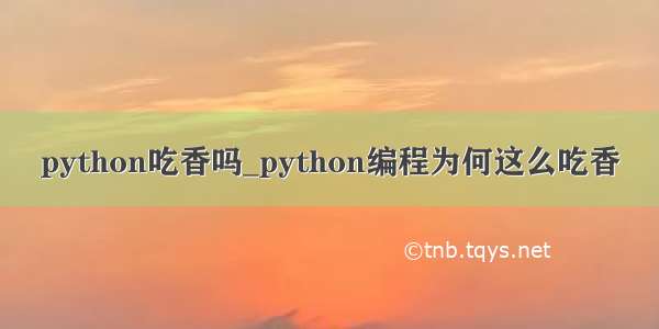 python吃香吗_python编程为何这么吃香