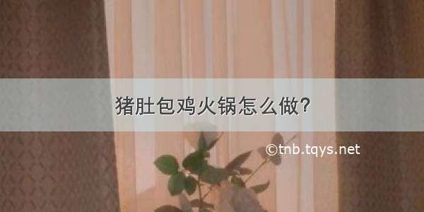 猪肚包鸡火锅怎么做？