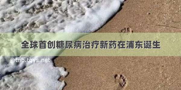 全球首创糖尿病治疗新药在浦东诞生